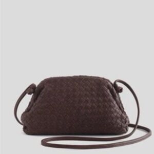 Quince Woven Brown Crossbody Bag